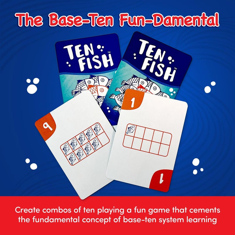 Absolute Zero Ten Fish Math Card Game - Family Friendly Educational Cool Math Games for Kids - Elementary and Kindergarten Learning Activities Help Boys and Girls to Learn Mathematics in a Fun, Interactive Way - Image 5